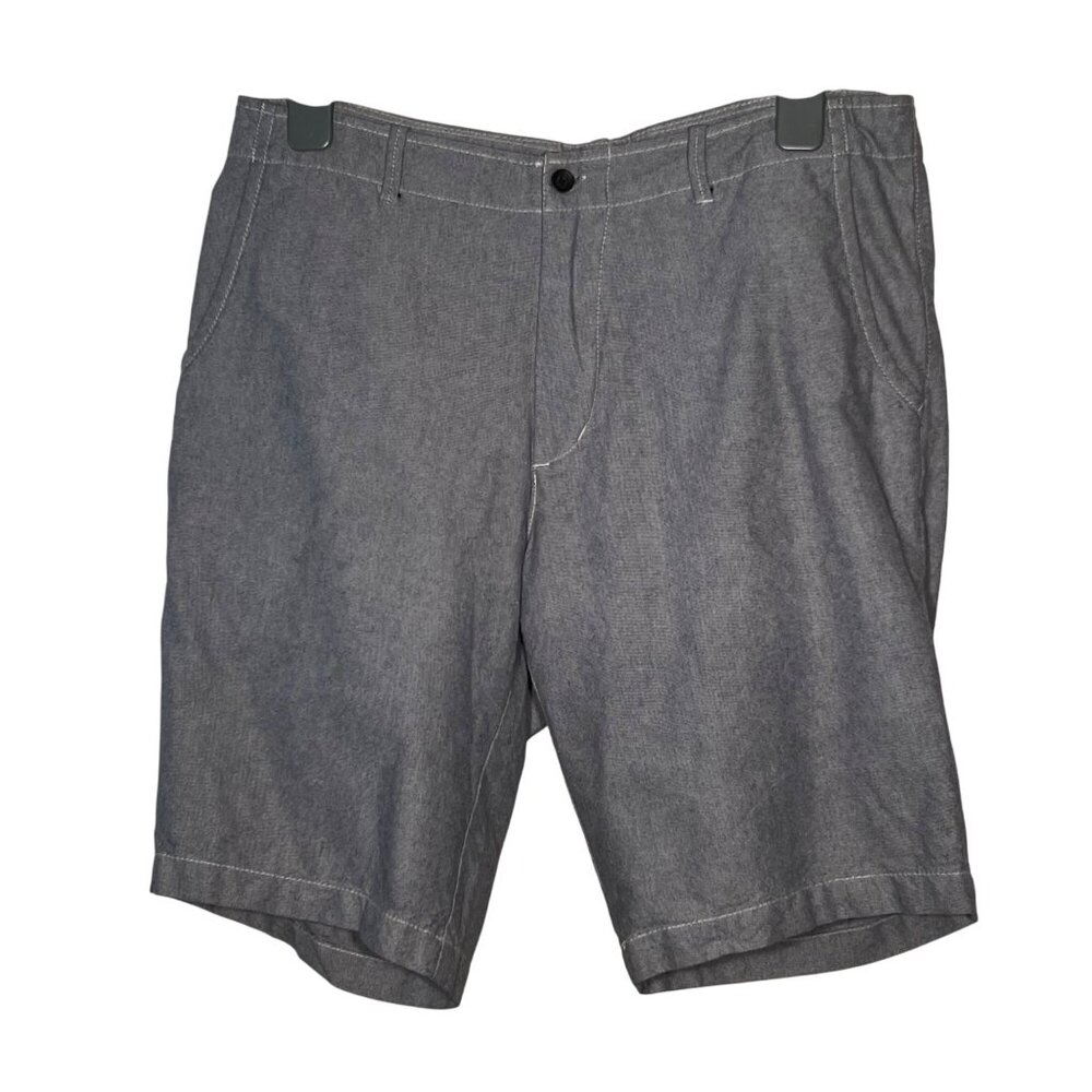J. Ferrer Mens Gray Casual Cotton Shorts Size 34
